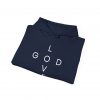 "Love God/God Love" Minimal Christian Faith Cross Hoodie