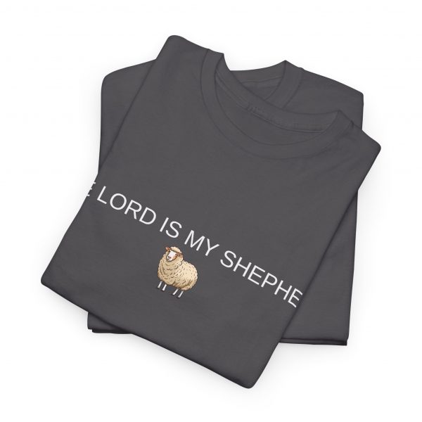 "The Lord Is My Shepherd" Christian Faith Shirt with Cute Sheep (Heavy Cotton)
