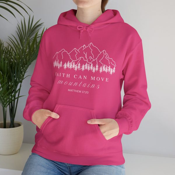 "Faith Can Move Mountains" (Matthew 17:20) Christian Mountain Graphic Hoodie