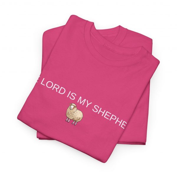 "The Lord Is My Shepherd" Christian Faith Shirt with Cute Sheep (Heavy Cotton)