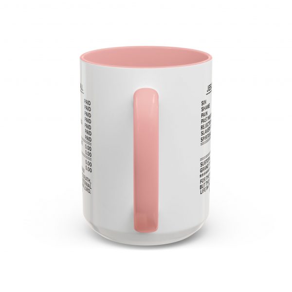 11032655667562335788_2048.jpeg "Jesus Paid It All" (Romans 6:23) Receipt of Grace Christian Faith Ceramic Mug