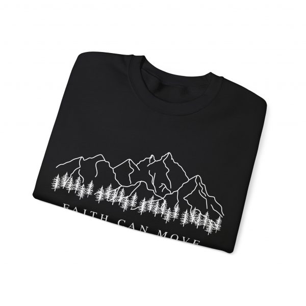 "Faith Can Move Mountains" (Matthew 17:20) Christian Mountain Graphic Sweatshirt