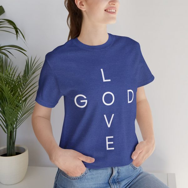 11440786261859421064_2048.jpeg "Love God/God Love" Minimal Christian Faith Cross T‑Shirt (Jersey Thin)