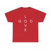11471678941095699199_2048.jpeg "Love God/God Love" Minimal Christian Faith Cross T‑Shirt (Heavy Cotton)