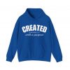 11509948460895451140_2048.jpeg "Created With A Purpose" (Ephesians 2:10) Christian Faith Scripture Hoodie