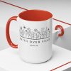 "Faith Over Fear" (Psalm 34) Floral Scripture Christian Faith Mug