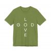 11547517301960022638_2048.jpeg "Love God/God Love" Minimal Christian Faith Cross T‑Shirt (Jersey Thin)