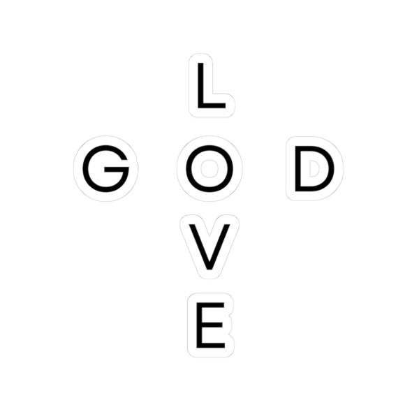 11705084855755110740_1200.jpeg "Love God/God Love" Minimal Christian Faith Cross Vinyl Kiss-Cut Sticker