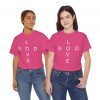 12081491003202114573_2048.jpeg "Love God/God Love" Minimal Christian Faith Cross T‑Shirt (Heavy Cotton)