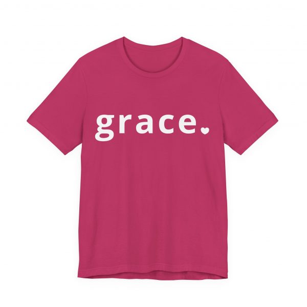 12433136336753560226_2048.jpeg "Grace" Minimalist Inspirational Christian Faith T-Shirt (Jersey Thin)