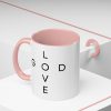 "Love God/God Love" Minimal Christian Faith Cross Ceramic Mug
