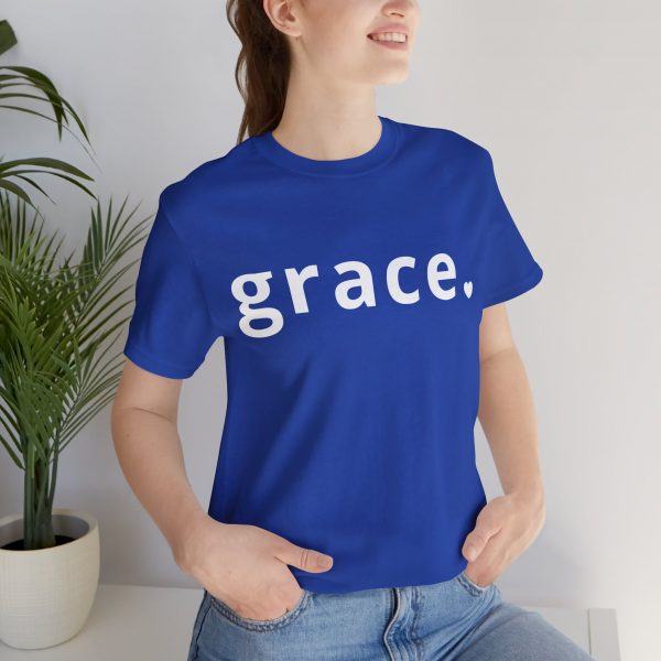 12594763832098568998_2048.jpeg "Grace" Minimalist Inspirational Christian Faith T-Shirt (Jersey Thin)