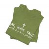 12596476289559937648_2048.jpeg "Pray Wait Trust God Has a Plan" Christian Faith T-Shirt (Jersey Thin)