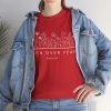 "Faith Over Fear" (Psalm 34) Floral Scripture Christian Faith T-Shirt (Heavy Cotton)