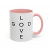 "Love God/God Love" Minimal Christian Faith Cross Ceramic Mug