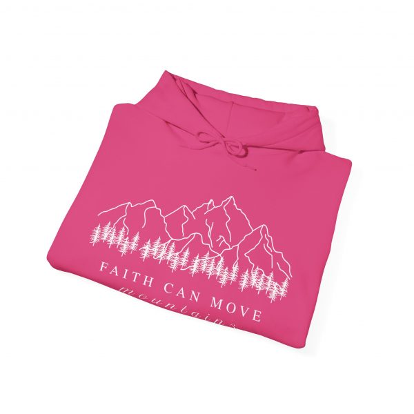"Faith Can Move Mountains" (Matthew 17:20) Christian Mountain Graphic Hoodie