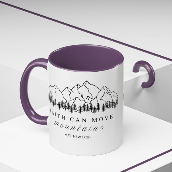 13084677336959129018_2048.jpeg "Faith Can Move Mountains" (Matthew 17:20) Accent Mug Christian Mountain Graphic
