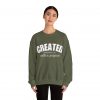 "Created With A Purpose" (Ephesians 2:10) Christian Faith Scripture Sweatshirt