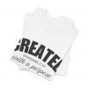 "Created With A Purpose" (Ephesians 2:10) Christian Faith Scripture T-Shirt (White) (Jersey Thin)