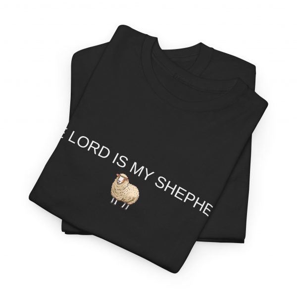 "The Lord Is My Shepherd" Christian Faith Shirt with Cute Sheep (Heavy Cotton)