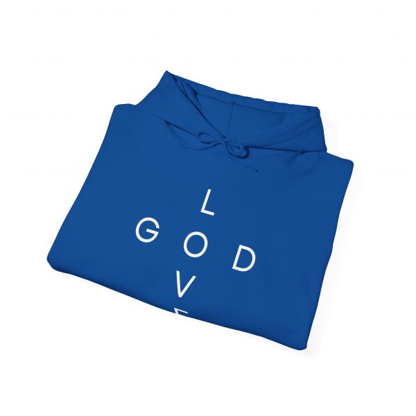 "Love God/God Love" Minimal Christian Faith Cross Hoodie