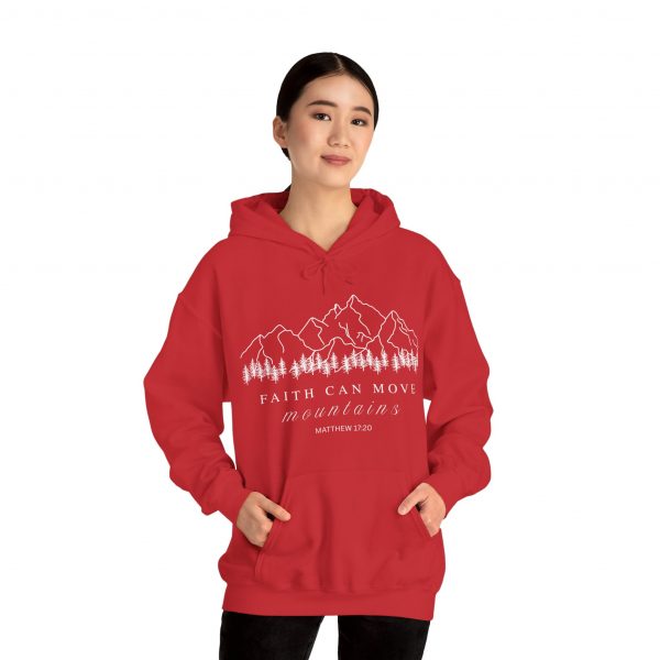 "Faith Can Move Mountains" (Matthew 17:20) Christian Mountain Graphic Hoodie