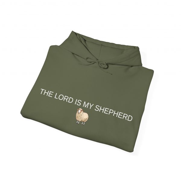 "The Lord Is My Shepherd" Christian Faith Pullover Hoodie with Cute Sheep