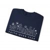 "Faith Over Fear" (Psalm 34) Floral Scripture Christian Faith Sweatshirt