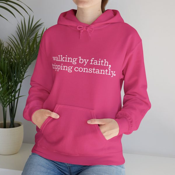 14055775310690496105_2048.jpeg "Walking by Faith Tripping Constantly" Christian Faith Hoodie