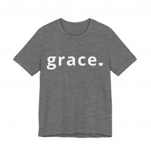14069874612754865570_2048.jpeg "Grace" Minimalist Inspirational Christian Faith T-Shirt (Jersey Thin)