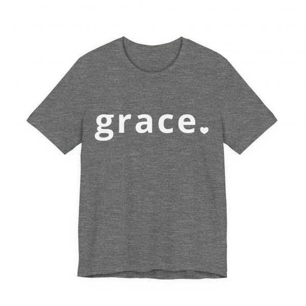 14069874612754865570_2048.jpeg "Grace" Minimalist Inspirational Christian Faith T-Shirt (Jersey Thin)