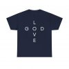 14197540549202125785_2048.jpeg "Love God/God Love" Minimal Christian Faith Cross T‑Shirt (Heavy Cotton)