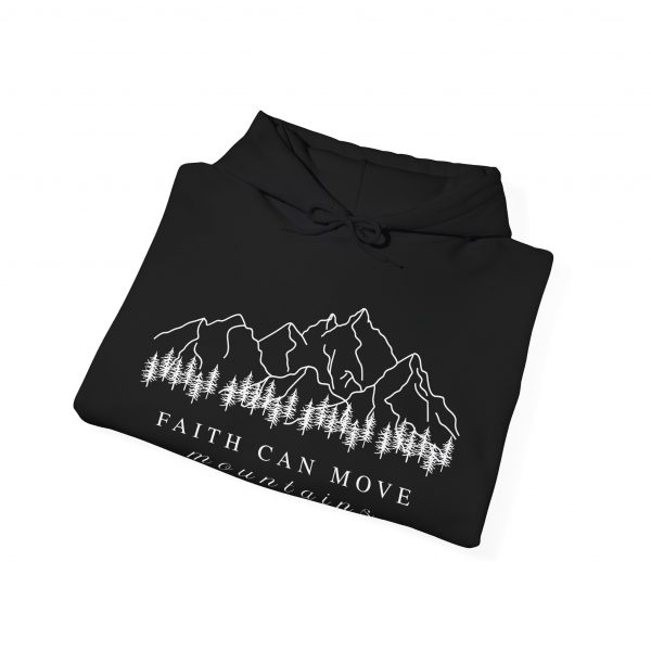 "Faith Can Move Mountains" (Matthew 17:20) Christian Mountain Graphic Hoodie