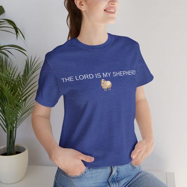 14508105261825848269_2048-1.jpeg "The Lord Is My Shepherd" Christian Faith Shirt with Cute Sheep (Jersey Thin)