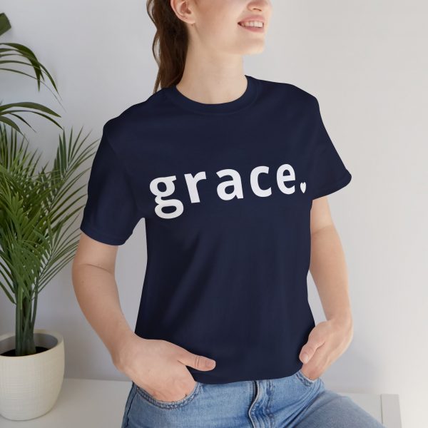 14600655329350522215_2048.jpeg "Grace" Minimalist Inspirational Christian Faith T-Shirt (Jersey Thin)