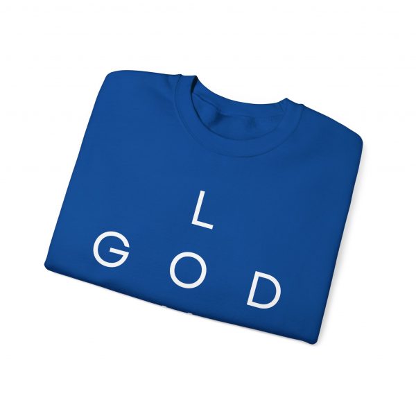 14618405994527518759_2048.jpeg "Love God/God Love" Minimal Christian Faith Cross Sweatshirt