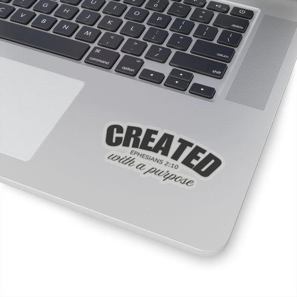 14774117119951907851_1200.jpeg "Created With A Purpose" (Ephesians 2:10) Christian Faith Scripture Vinyl Kiss-Cut Sticker