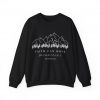 "Faith Can Move Mountains" (Matthew 17:20) Christian Mountain Graphic Sweatshirt