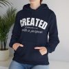 15175395345281086815_2048.jpeg "Created With A Purpose" (Ephesians 2:10) Christian Faith Scripture Hoodie