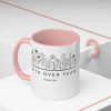 "Faith Over Fear" (Psalm 34) Floral Scripture Christian Faith Mug