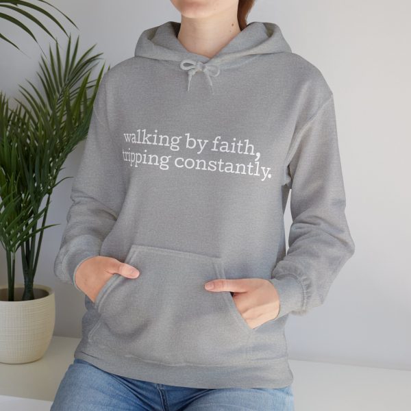 15444999260862613860_2048.jpeg "Walking by Faith Tripping Constantly" Christian Faith Hoodie