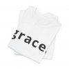 "Grace" Minimalist Inspirational Christian Faith T-Shirt (White) (Jersey Thin)
