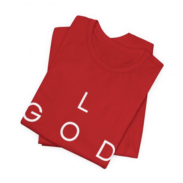 15764859228011687917_2048.jpeg "Love God/God Love" Minimal Christian Faith Cross T‑Shirt (Jersey Thin)