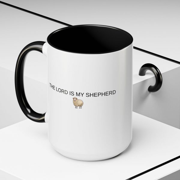 15835380088797581003_2048.jpeg "The Lord Is My Shepherd" Accent Christian Coffee Mug
