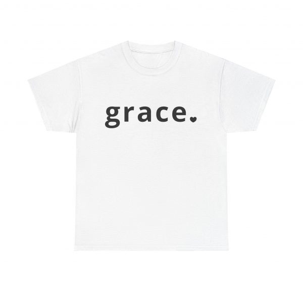 15984900080873821784_2048.jpeg "Grace" Minimalist Inspirational Christian Faith T-Shirt (White) (Heavy Cotton)