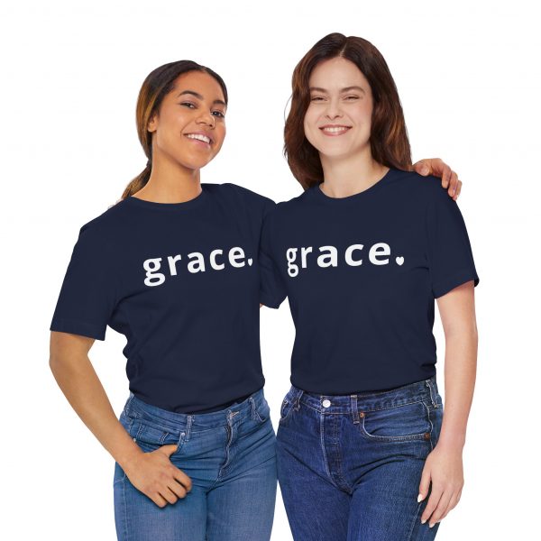 16046814415556439291_2048.jpeg "Grace" Minimalist Inspirational Christian Faith T-Shirt (Jersey Thin)