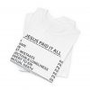 "Jesus Paid It All" (Romans 6:23) Receipt of Grace Christian Faith T-Shirt (White) (Jersey Thin)