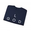 16252242052008315456_2048.jpeg "Love God/God Love" Minimal Christian Faith Cross Sweatshirt