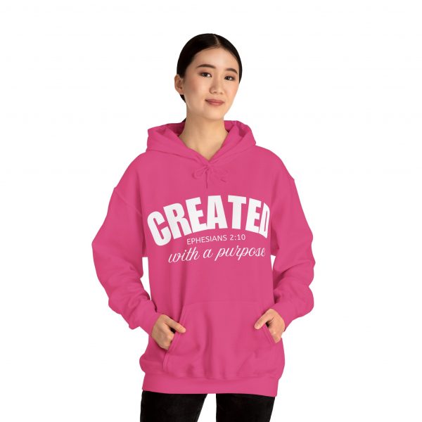 16285581845364408111_2048.jpeg "Created With A Purpose" (Ephesians 2:10) Christian Faith Scripture Hoodie