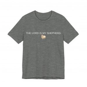 16490363550833124936_2048-1.jpeg "The Lord Is My Shepherd" Christian Faith Shirt with Cute Sheep (Jersey Thin)